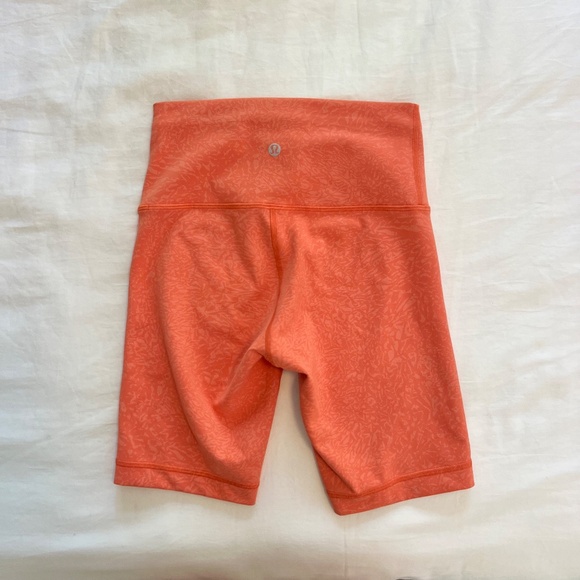 Lululemon Orange biker shorts - Picture 4 of 6